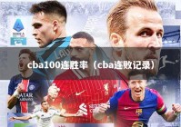 cba100连胜率（cba连败记录）